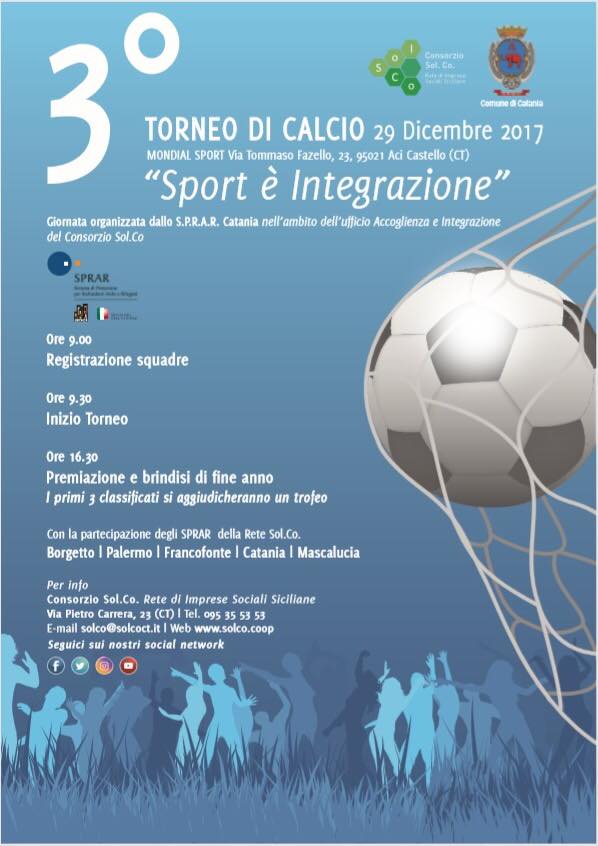 “Sport È Integrazione” Palermo, 2° Torneo di Calcio con la partecipazione degli SPRAR della Rete Sol.Co