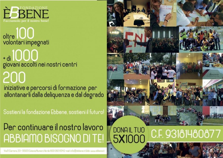 Dona il tuo 5x1000 a Fondazione Ebbene, sostieni il futuro