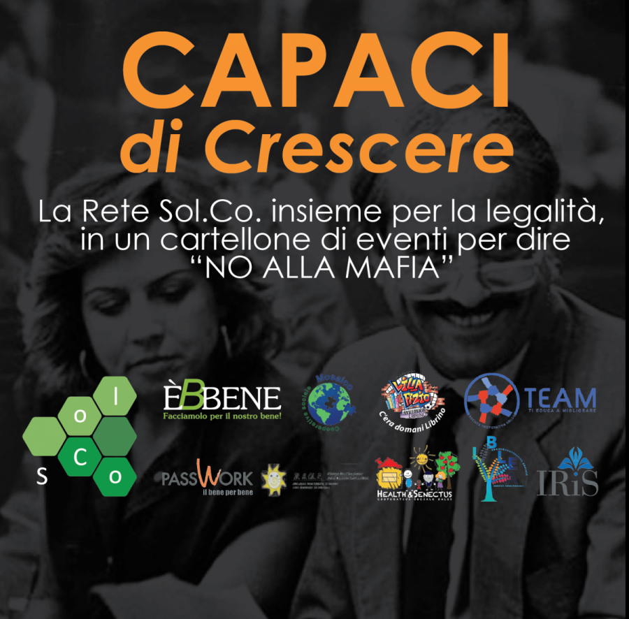 “Capaci di Crescere”: la Rete SolCo insieme per la legalità, in un cartellone di eventi per dire “no alle mafie”